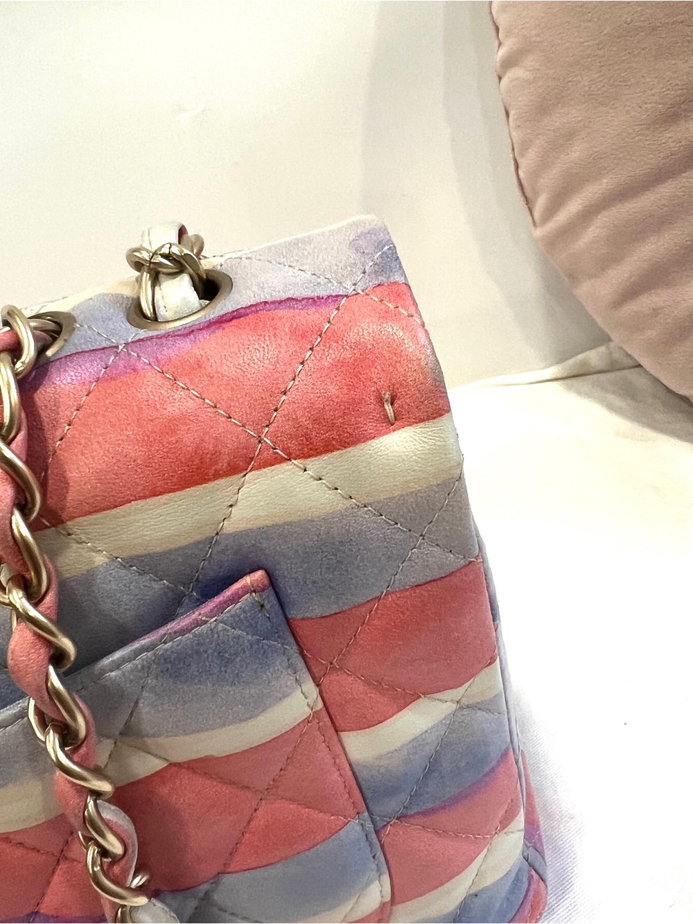 Collector‼️ Chanel Classic Jumbo Watercolor Single Flap Bag - Picture 4 of 15